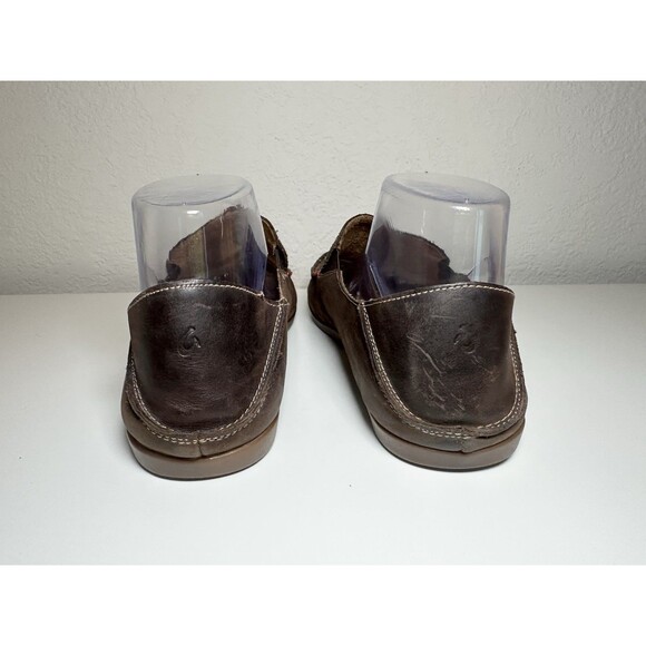 OluKai Women's Nohea Nubuck Leather Loafers Slip On Shoes Brown Flat SIZE 10 - Picture 3 of 14